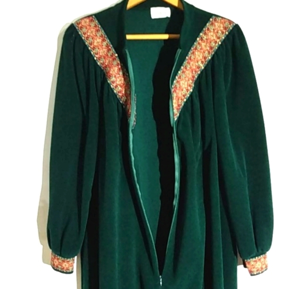 VANITY FAIR FULL LENGTH DAY ROBE DUST COAT NIGHTGOWN SIZE MEDIUM - Picture 8 of 9